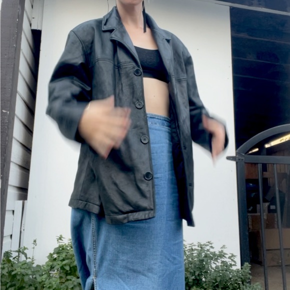 Black leather lined Daniel jacket - Picture 1 of 5